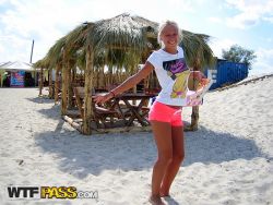 pornstar adele alluring blonde female friend having laugh on seashore 1 250x188