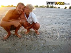 pornstar adele alluring blonde female friend having laugh on seashore 14 250x188