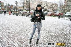 pornstar darina public restroom sex two onerous sticks 1 250x167