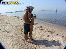 pornstar dasi west two novice bitches having laugh fortunate man on seaside 5 250x188