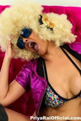 pornstar dj priya rai has some laugh with blonde afro wig 9 167x250