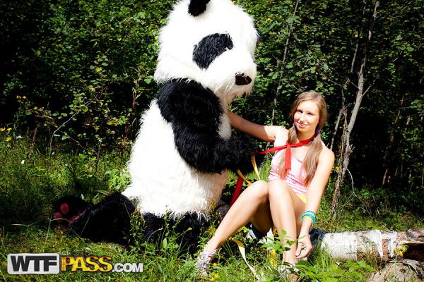 Pornstar Penny Babe Pleasing Buttocks Fucks Panda Sex Toy