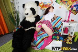 pornstar selena sizzling schoolgirl teen her muff fucked through panda strapon 2 250x167