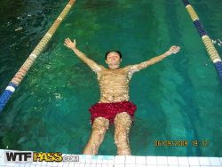 pornstar viktoria pretty novice brunette having laugh swimming pool 13 250x188